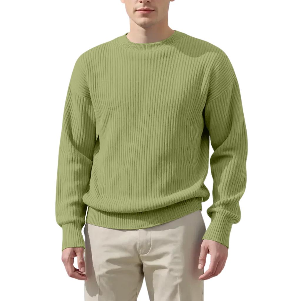 Men's Casual Loose Round Neck Sweater