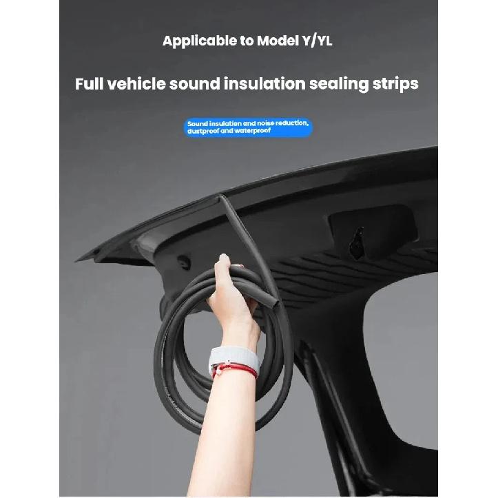 Per Tesla Model YL / Y Juniper 2025+ Striscia Sigillante Gomma Fonoassorbente per Portiera Per Ridurre il Rumore del Vento Kit Fonoassorbente