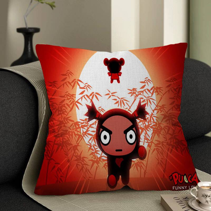 Cute Cartoon Pucca Garu Pillow Anime Pillow Sofa Bed Head Pillow Cover Cushion Cover 45x45 cm Fashion