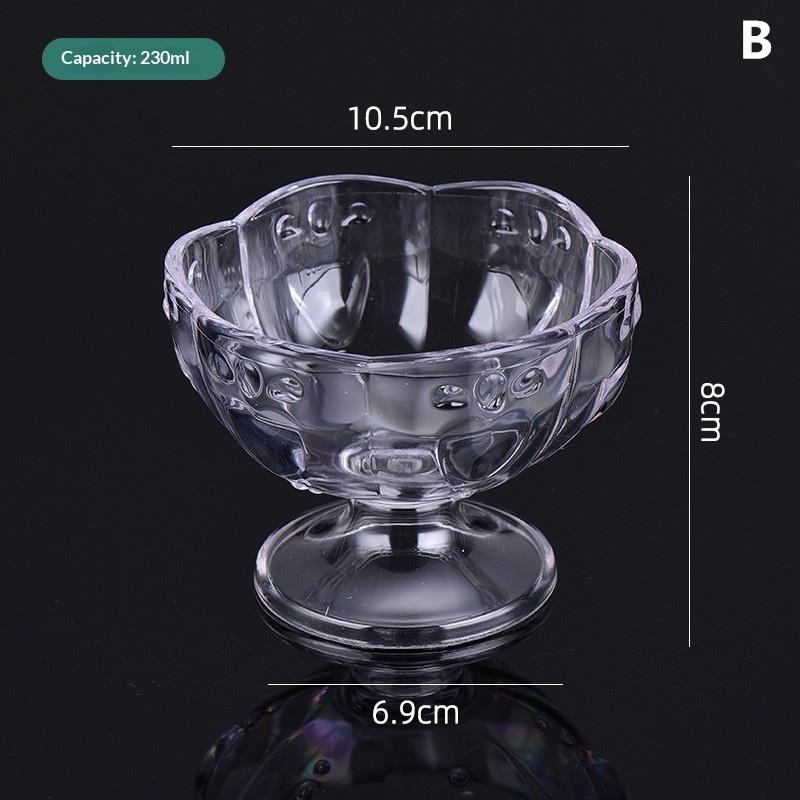 

Durable Acrylic Clear Ice Cream Dessert Cups 230/240Ml Transparent Red Wine Goblet Small Yogurt Pudding Cup Party Supplies B