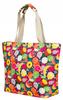 Large Women's Shopper Bag with a Fruit Motif