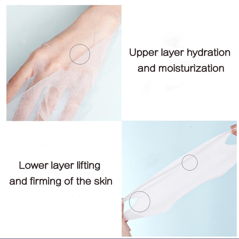 MERICLEN 2 IN 1 Polypeptide Collagen Facial Mask Upper Layer Hydration Lower Layer Lifting Face Mask Firm Skin Double Chin