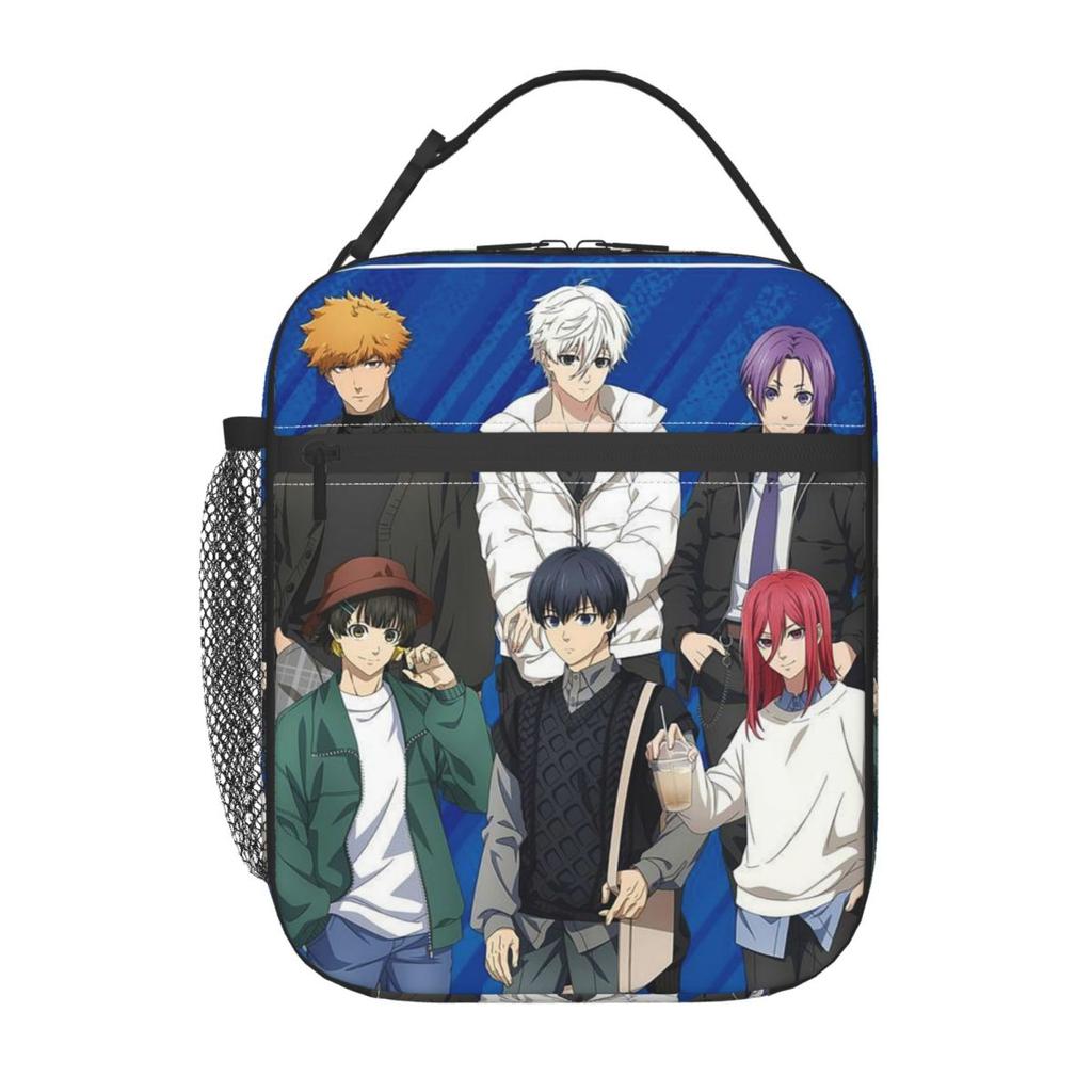 Anime Blue Locks Insulated Lunch Bag for Women Kids Leakproof Food Boxes Thermal Lunch Box Tote