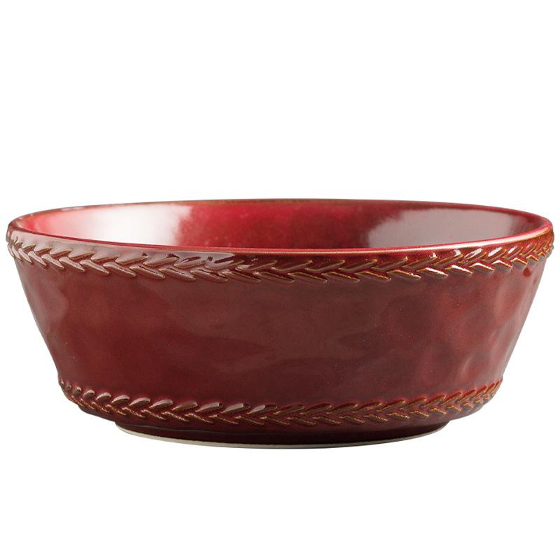 Kiln-Changed Ceramic Soup Bowl, Large Household Salad Bowl, Mixed Noodles, Large Bowl, Thickened Boiled Sauerkraut Fish Soup Basin, Advanced Sense