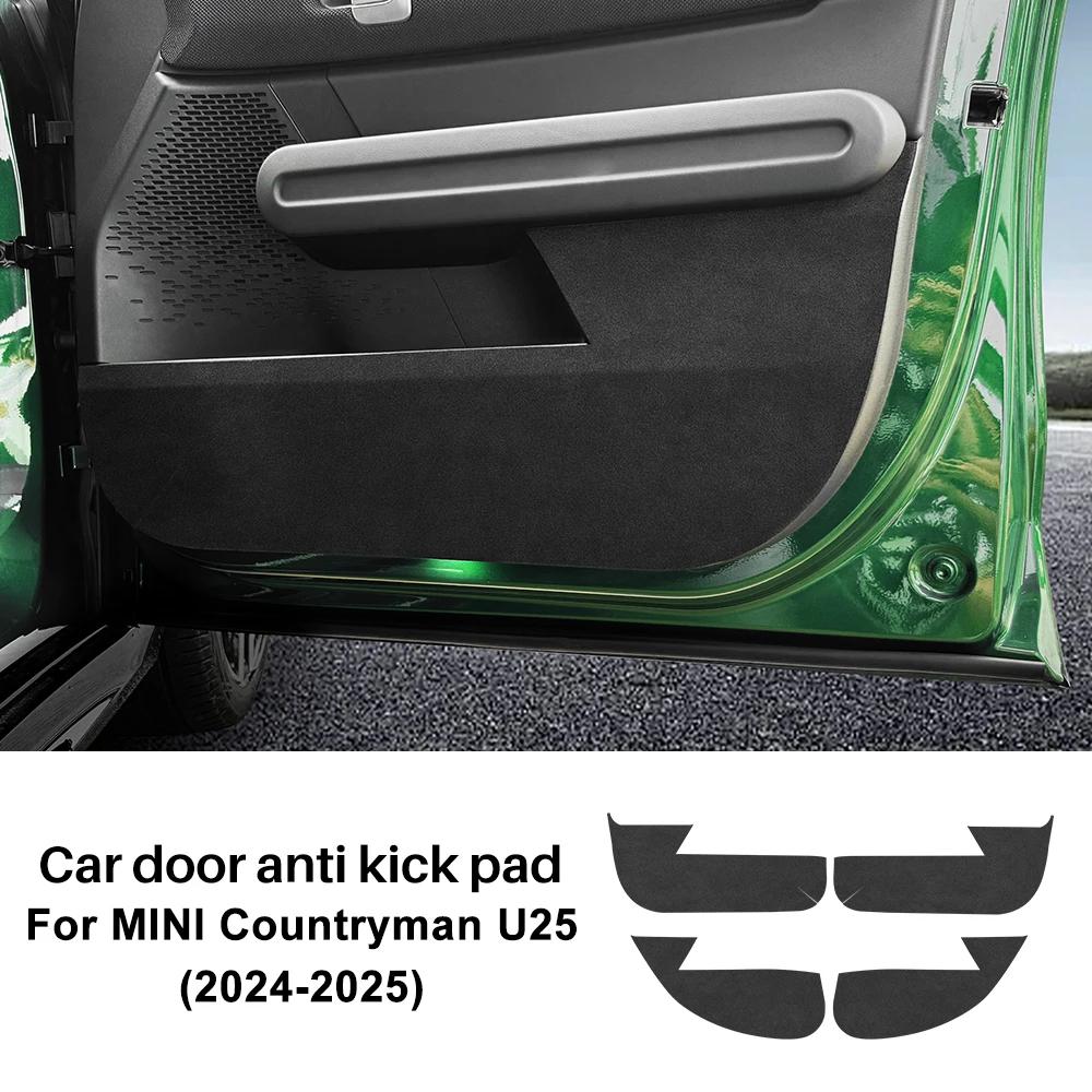 Car Door Anti-Kick Mat for Mini Countryman U25 2024 2025 Suede Leather Interior Sticker Set