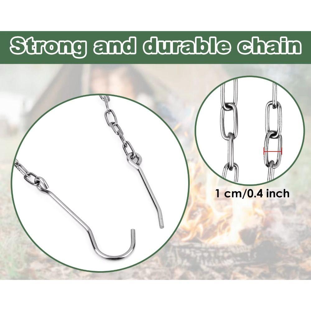 Detachable Outdoor Cooking Hanging Rack Stainless Steel Pot Rack Hanger  Bonfire Party