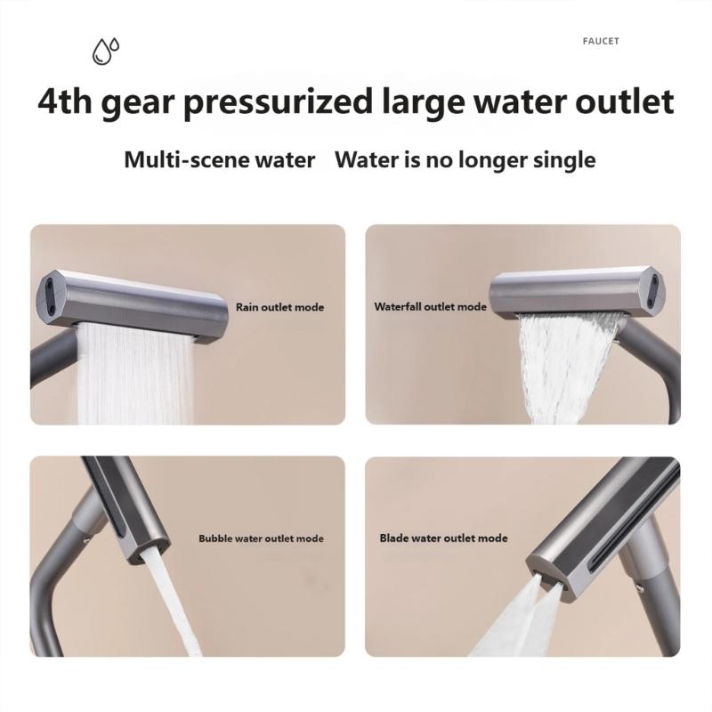 Spatter Proof Water Saving Kitchen Tap 360 Swivels Sink Basins Faucet Quick Installation Single Handle Sink Faucet