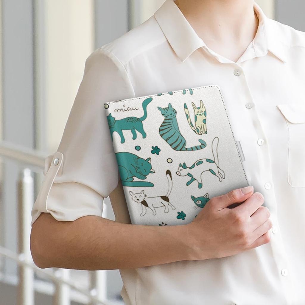 Igcase Fire HD 8 Released In Exclusive Notebook Direct Pasting Green 010399 (8th Generation, 2018) Case, Type, Cover, Type, Animal, Cat,