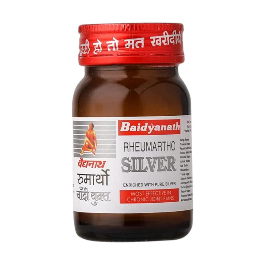 Baidyanath Rheumartho Silver 40 Capsules For Joint Flexibility And Mobility Support - Pack Of 1 - Herbal Supplement From India