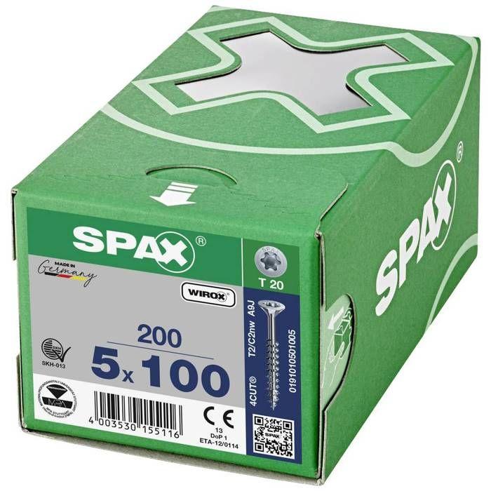 Vis agglo - SPAX - Spax - 5 x 61/100 mm - Tête fraisée - Torx T20