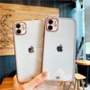 Electroplated Transparent Phone Case For Iphone 12 13 Pro 11 12 Max Xr X Xs Max 13pro 14pro Max Soft Clear Shockproof Back Cover