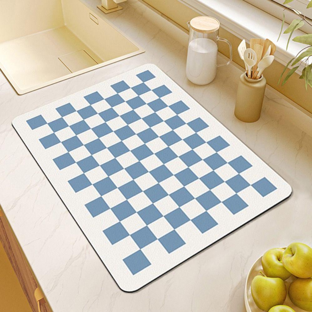 Non-slip Kitchen Drain Pad Absorbent Tableware Pad Table Mat Coffee Machine Mat  Kitchen