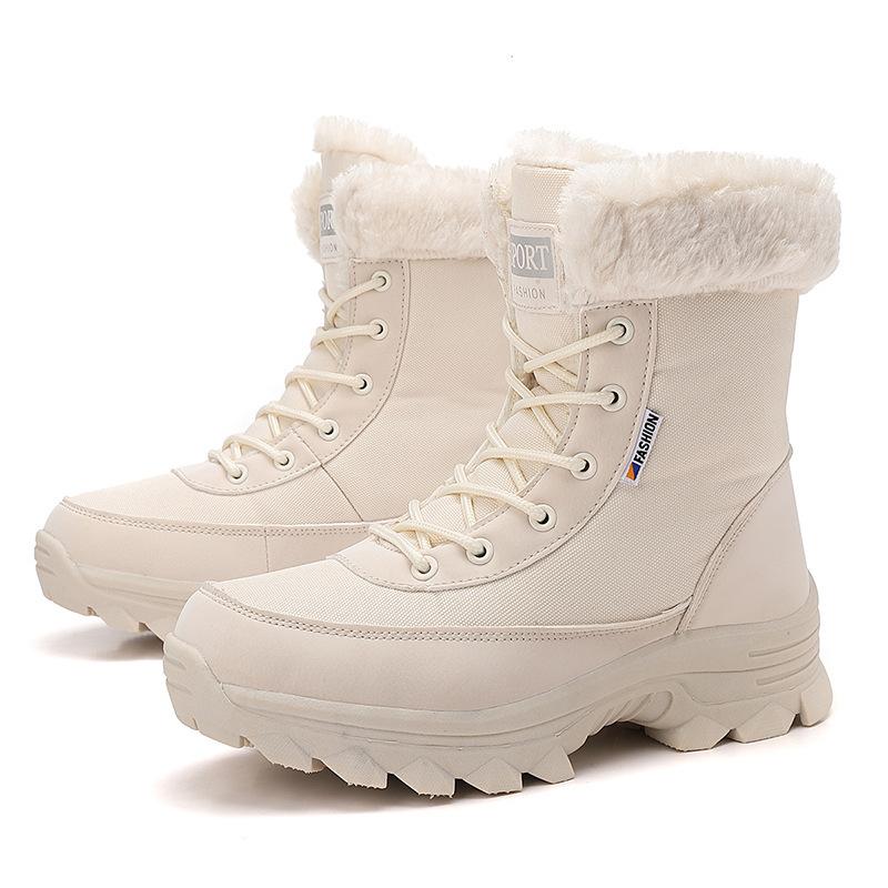 Sub-zero snow boots winter warm piled thickened non-slip outdoor mid-boots ski cotton shoes