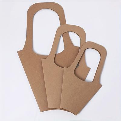 Braune Kraftpapier-Blumen-Geschenktüten mit Griffen | Straußverpackung für Heimdekoration, Hochzeiten und besondere Anlässe