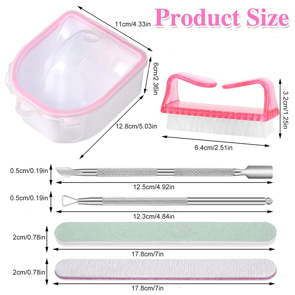 Nail Soaking Bowl Gel Nail Polish Remover Kit Manicure Bowl for Hand Dip Powder Remover Tools Nail Soak Off Bowl Set
