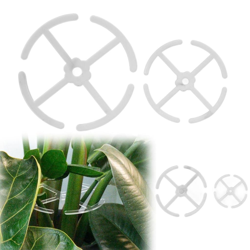 Pack of 4 Plant Stem Supports, Transparent Acrylic Plant with for Secure Leaf Positioning, Plant Stem Holder for Indoor and Outdoor Us