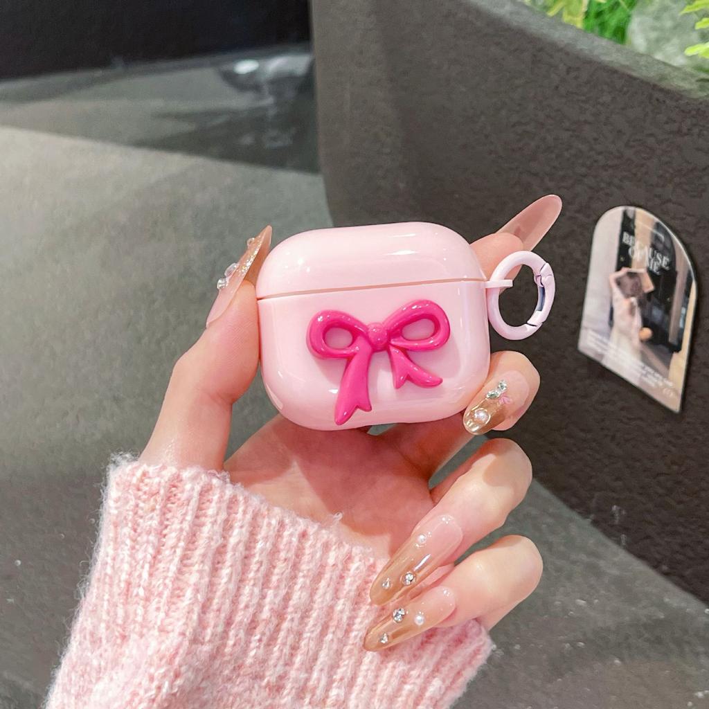 Girl heart rose red bow for airpodspro1 earphone case Apple 1st generation earphone case 1/1st generation