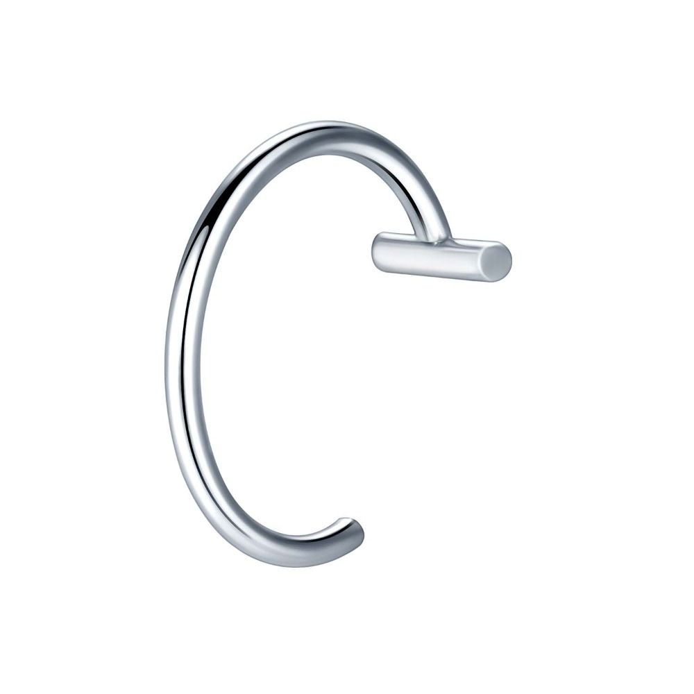 1PC Cool Stainless Steel Fake Nose Ring Non-Pierced Hip Hop C Clip Lip Ring Fake Nose Piercing