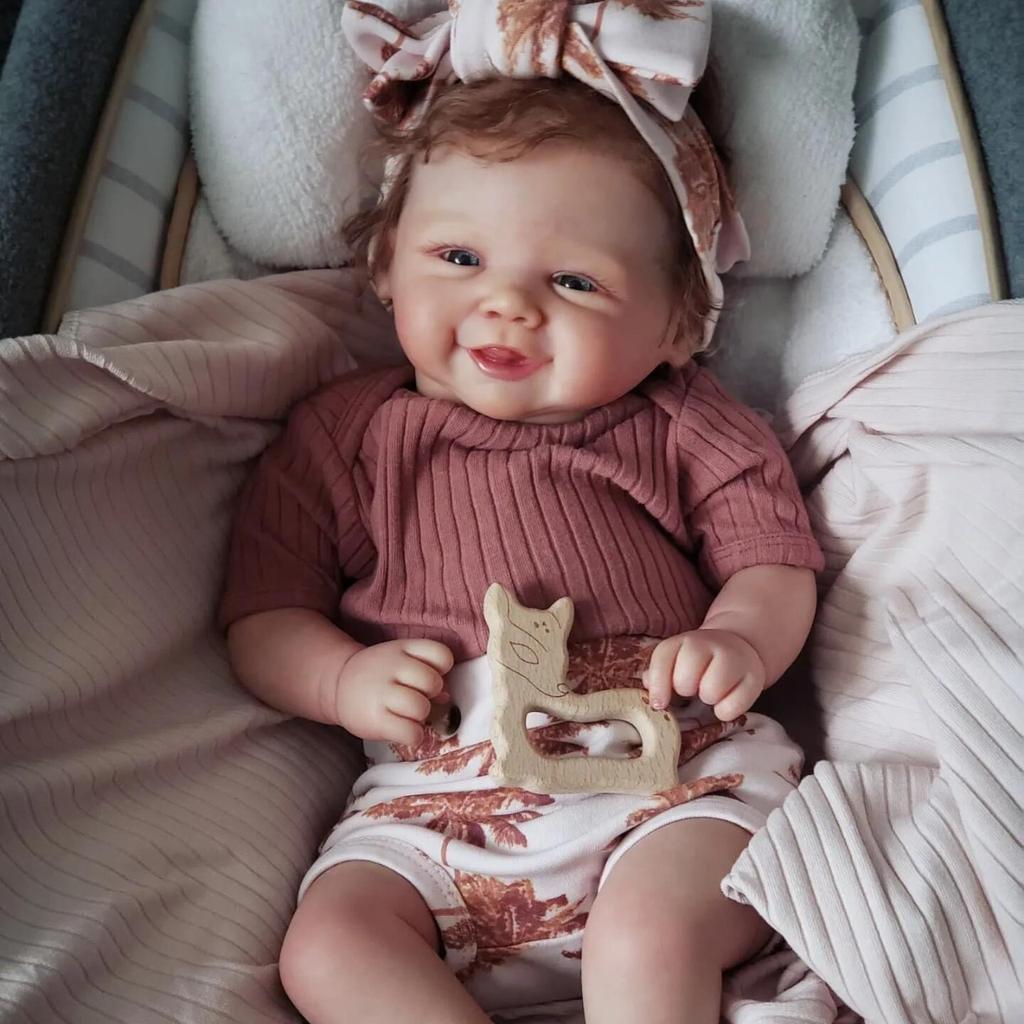 19Inch 3D Painted Skin Reborn Dolls Soft Vinyl Touch Feel Dolls