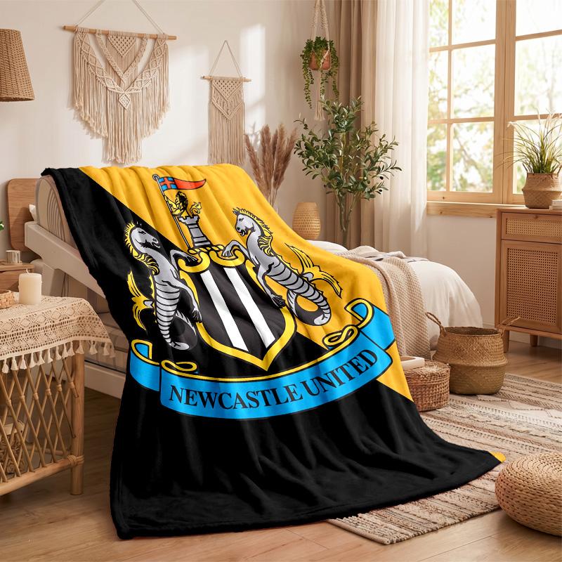 Coperta in Flanella con Stampa del Newcastle United Calcio Morbida Calda Coperta da Divano Letto per Casa Ufficio Camera da Letto