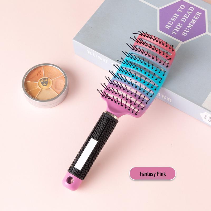 Women's Rib Comb for Root Volume & Styling: High Crown, Long & Curly Hair Massage, Large Curved Design.