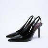Spring Autumn New Black Fairy Style High Heels Women Shoes Slingback Elegant Fashion Single Shoes Stiletto Heel Dress Sandals