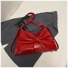 2025 new personalized trend high-end texture big bow tote bag shoulder bag casual solid color double shoulder women's bag