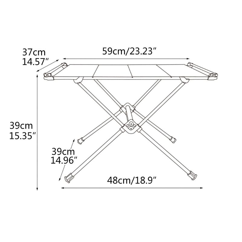 Foldable Camping Table Lightweight Folding Table Picnic Desk for Fishing BBQ