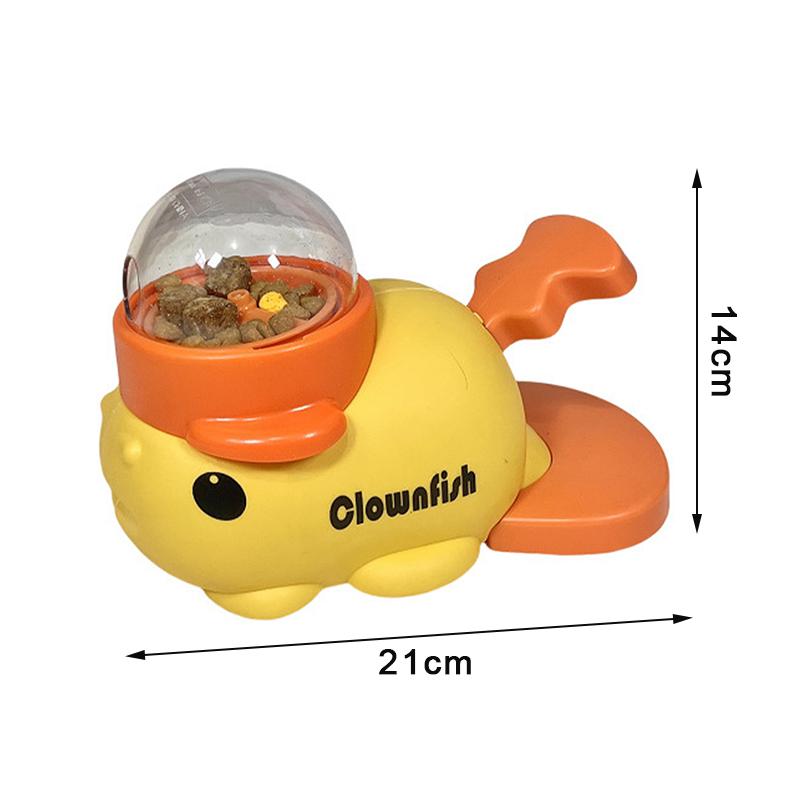 Pet Snack Feeder Dog Food Dispenser Automatic Feeder Puppy Cartoon Duck Whale Design Used To Train Cats Accessories Supplies