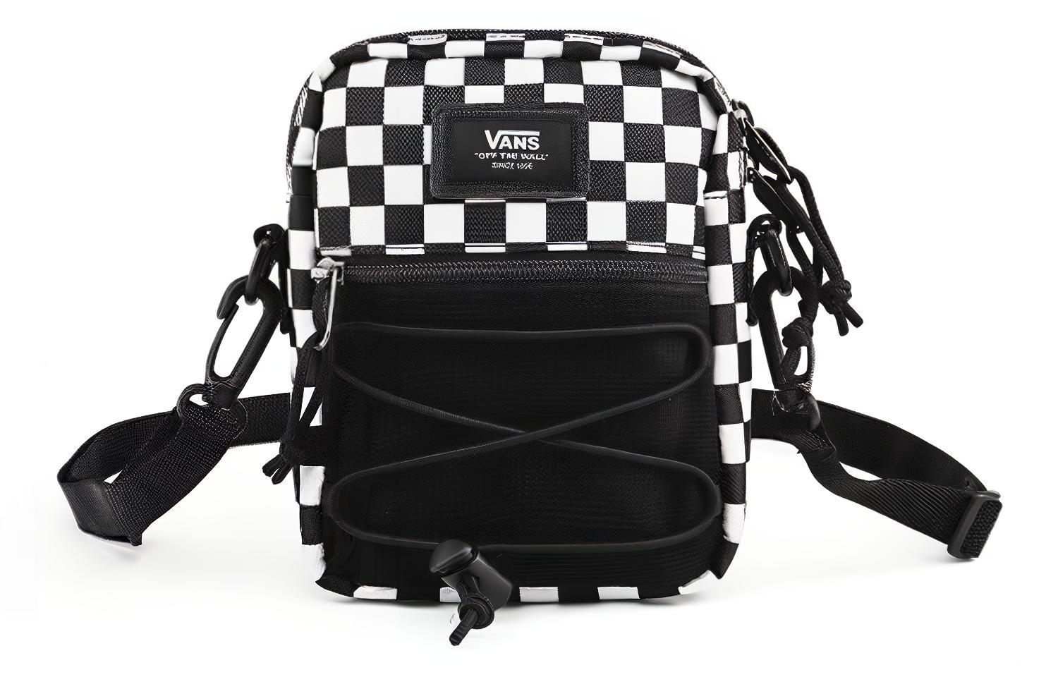 Vans Polyester Schoudertas, Crossbody Tas Normaal Unisex Zwart Wit VN0A3I5SHU0