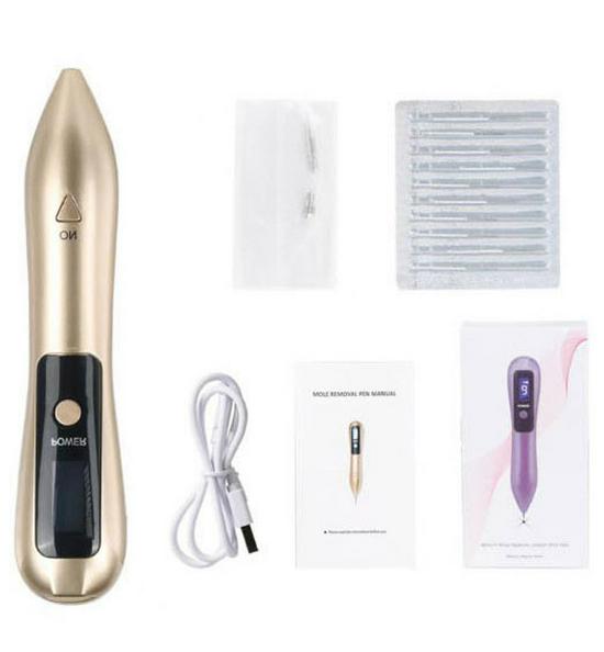 Home Use LCD 9-Speed Mole & Spot Removal Pen - White Beauty Instrument