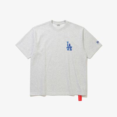 New Era Mlb La Dodgers Desenho Camiseta Cinza Mescla 15147543