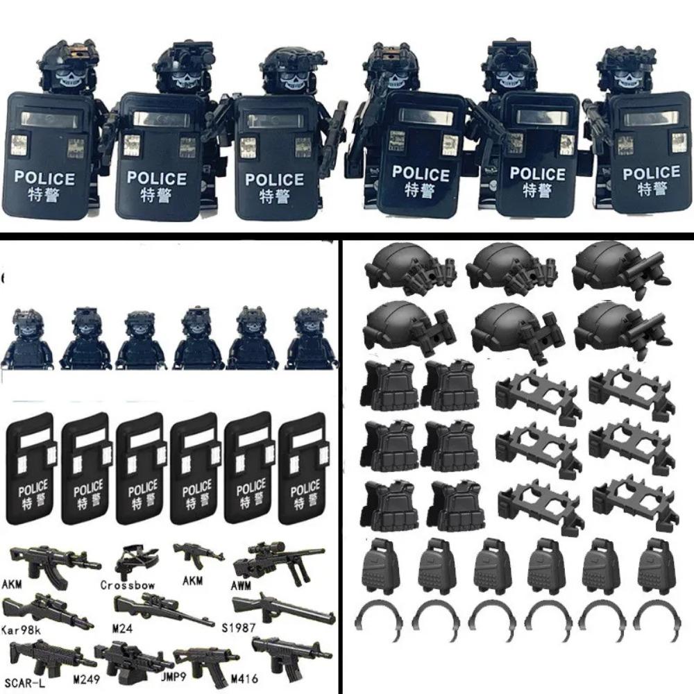 

Городская полиция камуфляж Ghost Commando спецназ строительные блоки MOC современные русские солдаты фигурки военное оружие игрушка