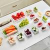 Heat Resistant Plastic Lunch Box Kitchen Fry Microwave Se Food Container Fruit Storage Shed Box Rectangular Divided Lid