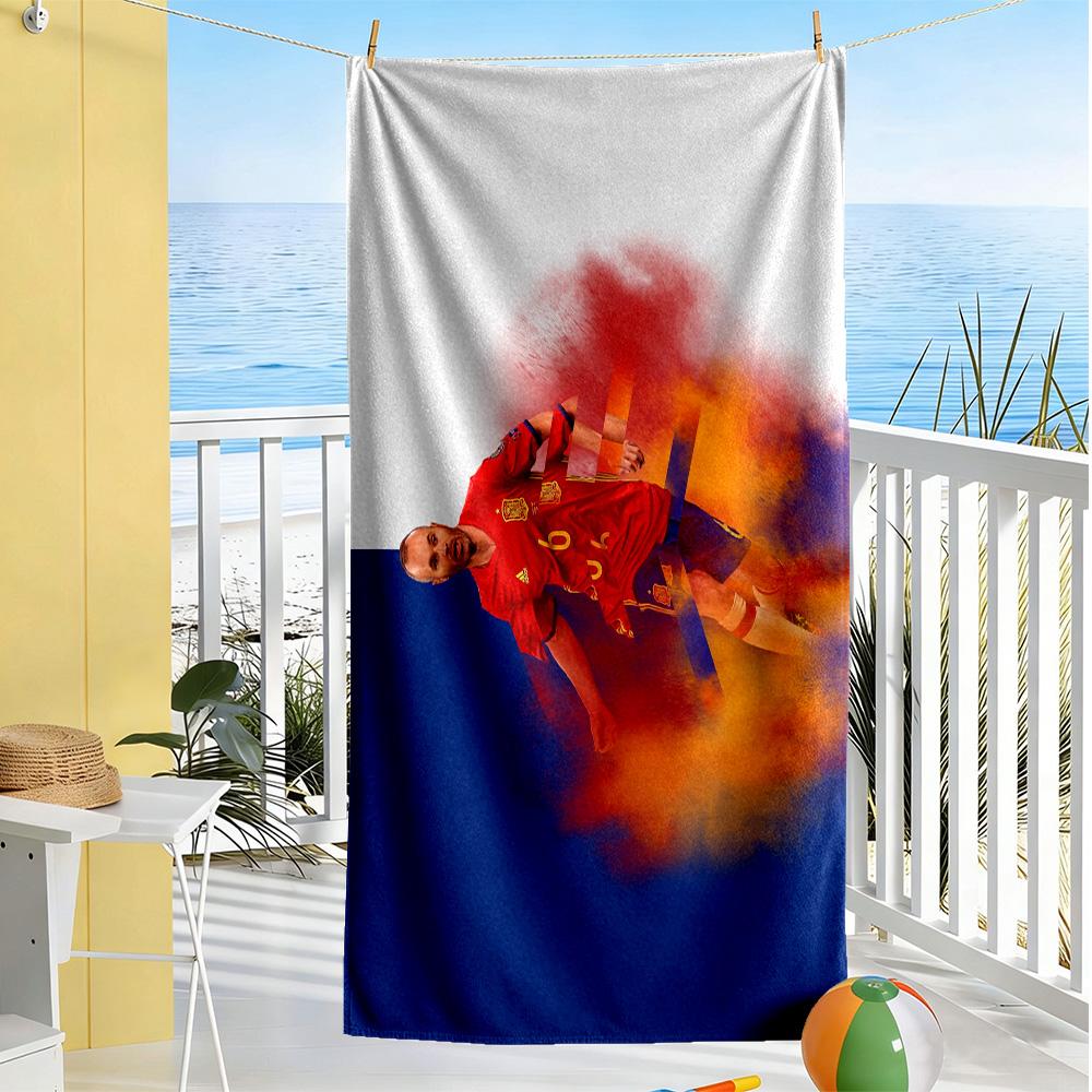Soccer Player Stadium Beach Towel Soft Durable Quick-Dry Comfortable Lightweight Suitable for Sports, Travel, Swimming, Yoga, Bathroom, Beach, And Poo