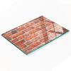 Glass Decorative Snack Serving Board Brick Wall 80x52 Cm