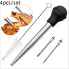 4pcs/set Cooking Gadgets Chicken Turkey Poultry BBQ Syringe Pastry Tube Barbecue Oil Dropper Kitchen Accessories