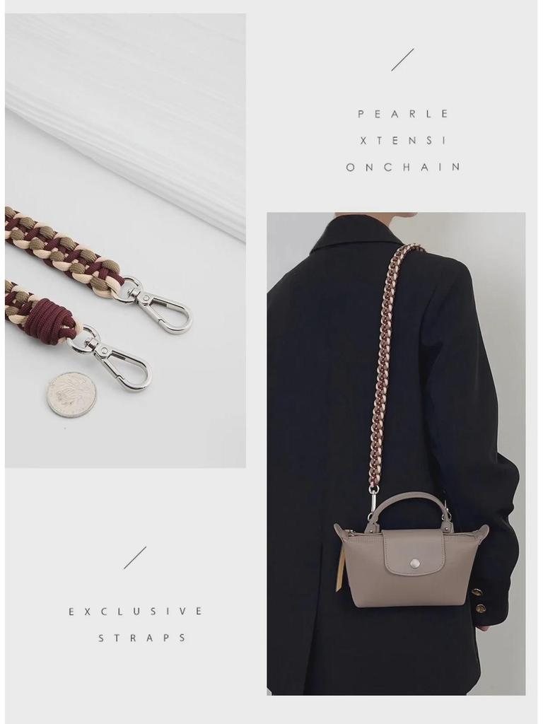 Handwoven DIY Color Braided Crossbody Strap for Longxiang Mini Bag