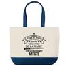 Sac Shopping - PLANETEE - Artiste Ministère De La Magie - Fond Bleu - Coton 40x45 Cm - Grand Format