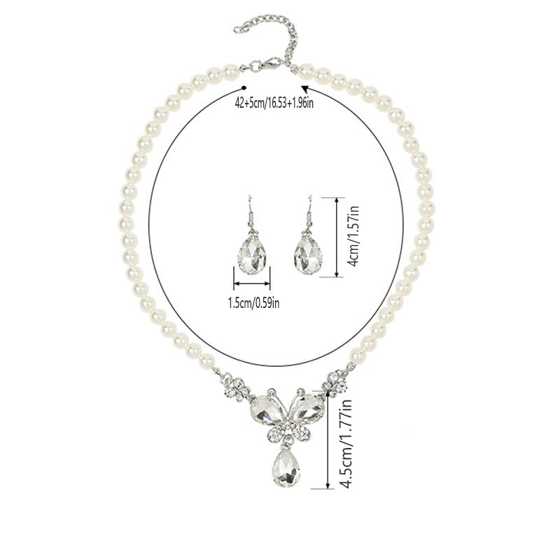 3pcs Luxury Bridal Zircon Zircon Zircon Set Collarbone Necklace Earrings Light Luxury Wedding Accessories for Bride