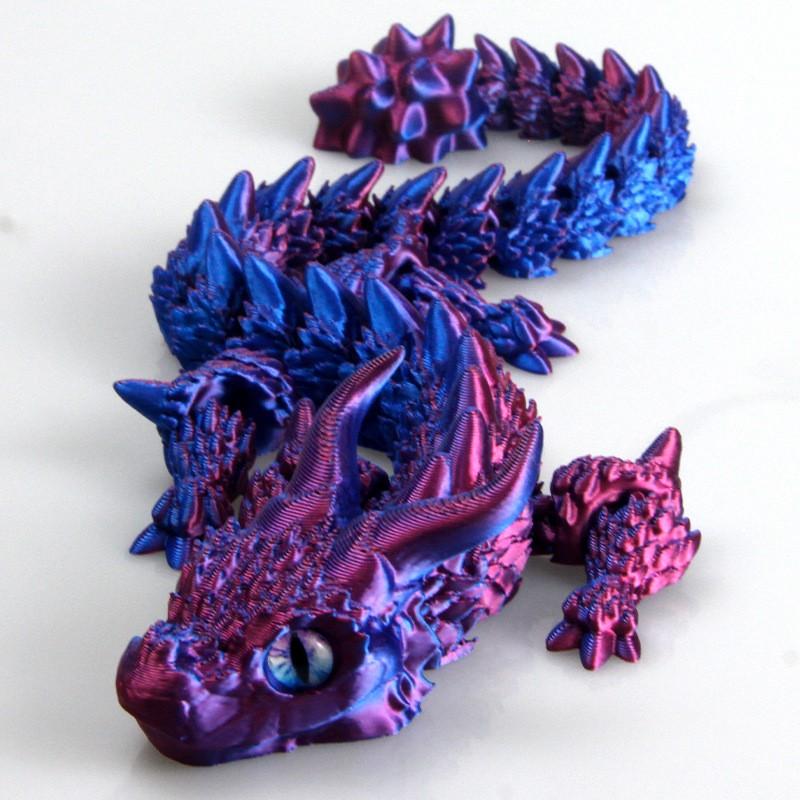 3D Tištěný Magický Drak Pohyblivý Kloub Fidget Hračka Otočný Kloubový Kancelářský Stolní Ornament Hračka pro Dospělé Dětská Řemesla Dárek