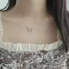 Fairy Zircon Butterfly Necklace Silver Ins Minimalist Cold Wind Versatile Collarbone Chain Temperament Neck Chain