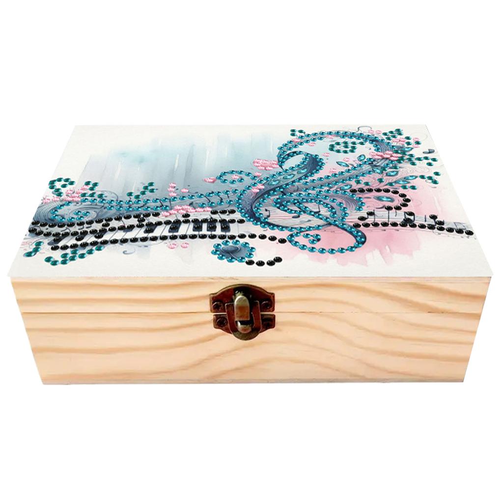 DIY Wooden 5D Diamond Art Diamond Art Storage Box DIY 5D Craft Jewelry Box for Adults Rings Beads and Jewelry Accessories
