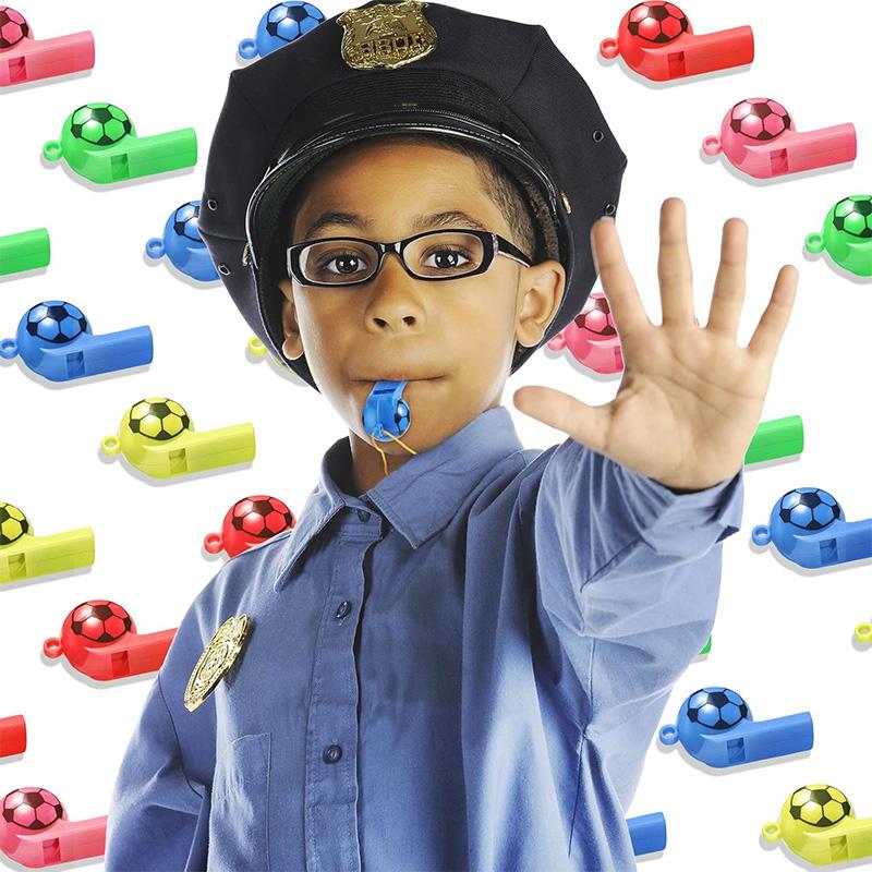 5~30pcs Plastic Whistle Football/Smiley Face Pattern Cartoon Cute Cheerleading Cheering Props Sports Judge Event Supplies TMZ