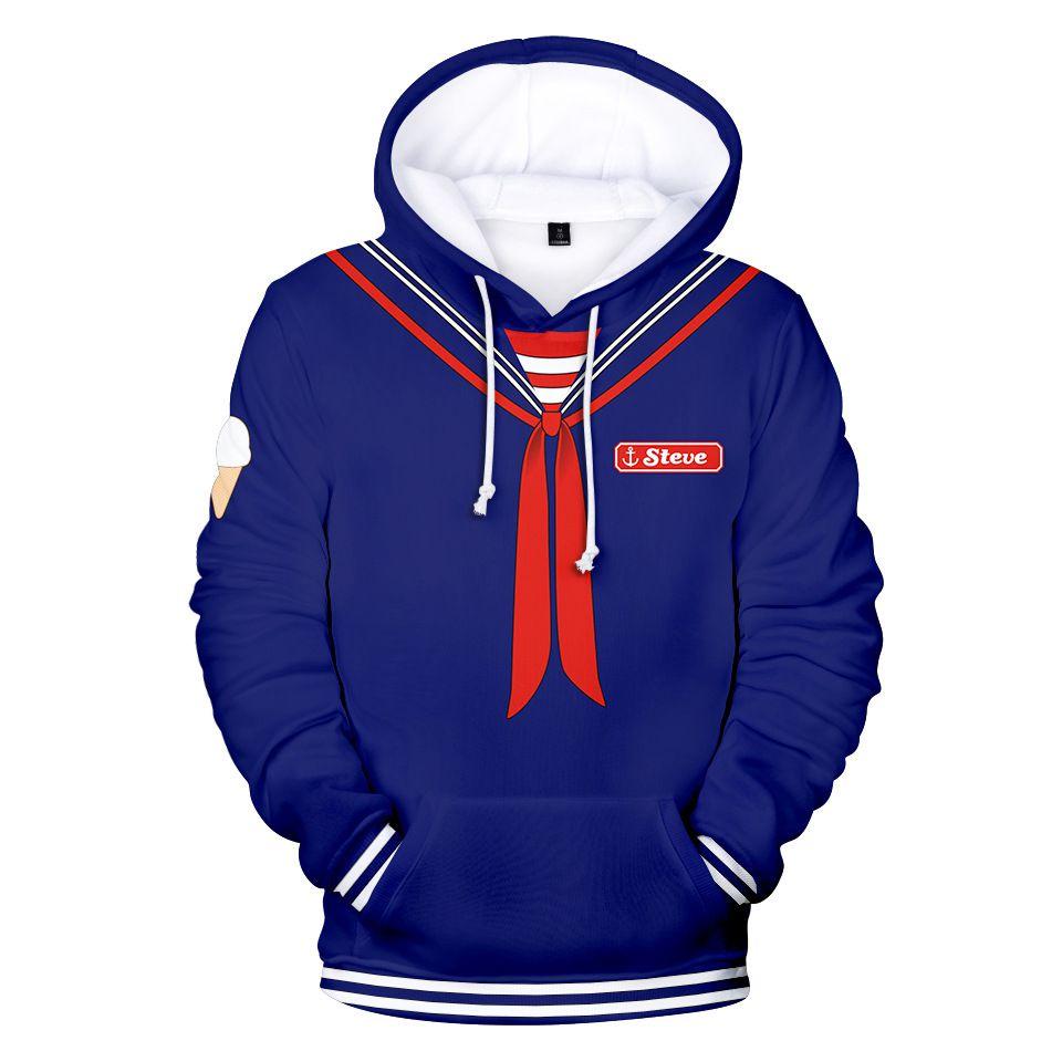 

Очень странные дела Scoops Ahoy Робин Стив Одиннадцать Худи для косплея на костюм на Хэллоуин Navy Blue,XL