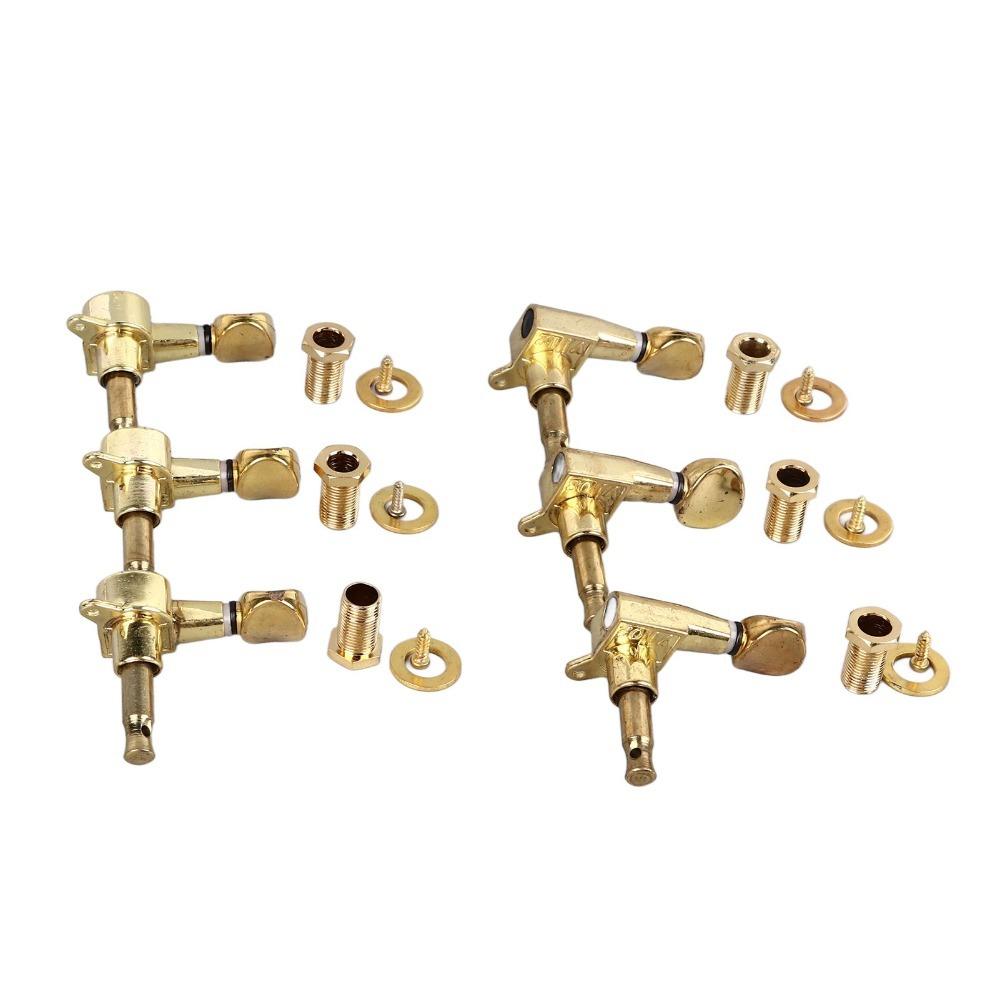 6PCS Metal Guitar Tuning Pegs Golden Tuning Machines Premium Guitar Tuning Key Electric Guitars 3L3R