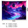 TUGCAY Blacklight Planet and Mountain River Tapestry Galaxy Space Tapestries UV Reactive Fantasy Nature Landscape Tapestry Wall Hanging for Room Home
