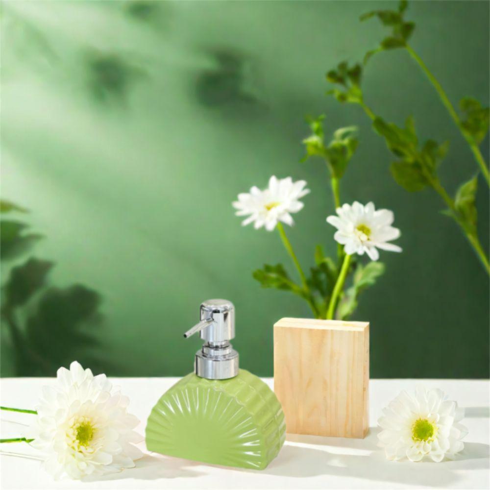Exquisite Press Separate Bottle Light Luxury Shampoo Bottle Fan Shaped Lotion Bottle  Shower Gel