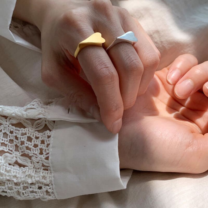 TEMTTING Heart Shape Ring (2Colors)