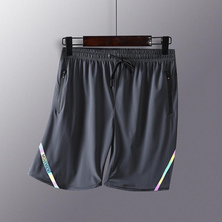 Men's Summer Ice Silk Basketball Shorts: Breathable, Quick-Drying, Casual Over-the-Knee Fitness Wear